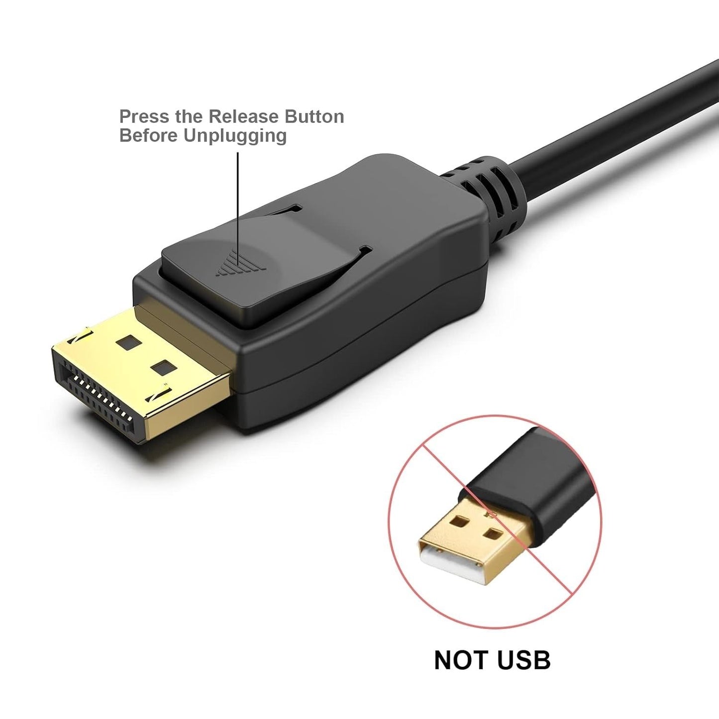 BENFEI 000200BK [VESA Certified] DP to DP Male to Male Cable 3M Supports 8K@60Hz Compatible with Lenovo, Dell, HP, ASUS and More