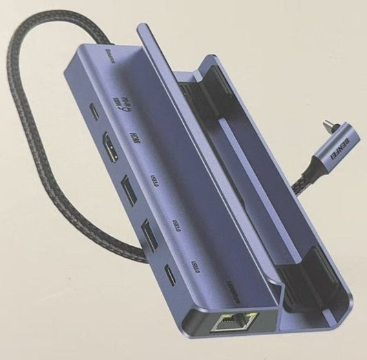 BENFEI 000492GY 6 in 1 Docking 1xHDMI 4K, 2xUSB-A 3.0, 1xUSB-C 3.0, 1xUSB-C PD, 1xRJ45