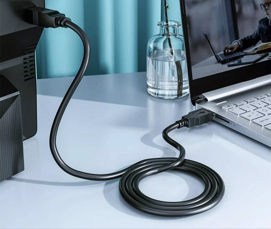 HP DHC-PT100-1M USB-A to USB-B v2.0 cable 1M Black