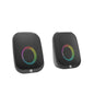HP DHS-2113 Wired Bluetooth Speaker Portable USB AUX LED Stereo Sound Black