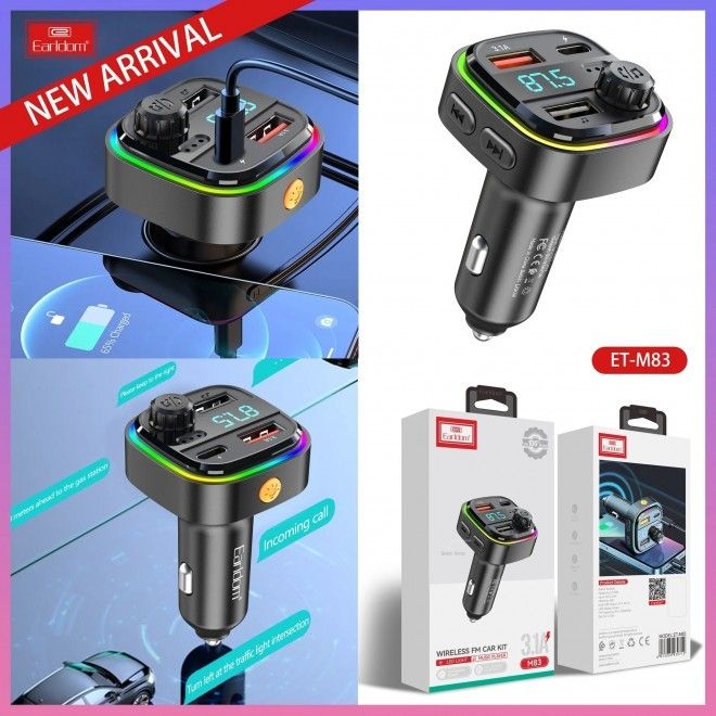 Earldom M83 Wireless Car Kit FM Transmitter