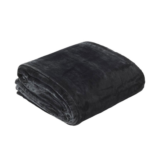 In 2 Linen 350GSM Plush Ultra Soft Velvet Touch Blanket Charcoal King/Super King