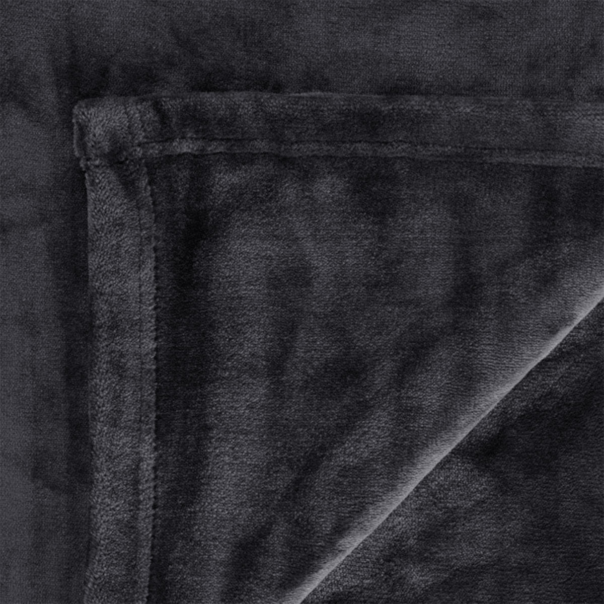 In 2 Linen 350GSM Plush Ultra Soft Velvet Touch Blanket Charcoal King/Super King