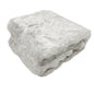 Ariana Long Fleece Faux Fur Throw Rug Silver Dot