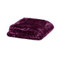375gsm 1 Ply Solid Faux Mink Blanket Queen 200x240 cm Plum