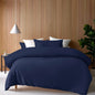 Accessorize 400TC Navy Bamboo Cotton Double Stitch Quilt Cover Set King