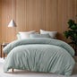 Accessorize 400TC Sage Bamboo Cotton Double Stitch Quilt Cover Set Single