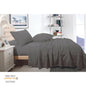 Shangri La Cashmere Touch Micro Flannelette Sheet Set Charcoal Queen