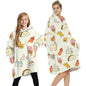 Oversized Soft Pullover Plain Hoodie Warm Fleece Blanket Plush Winter Sweatshirt, Food, Adult