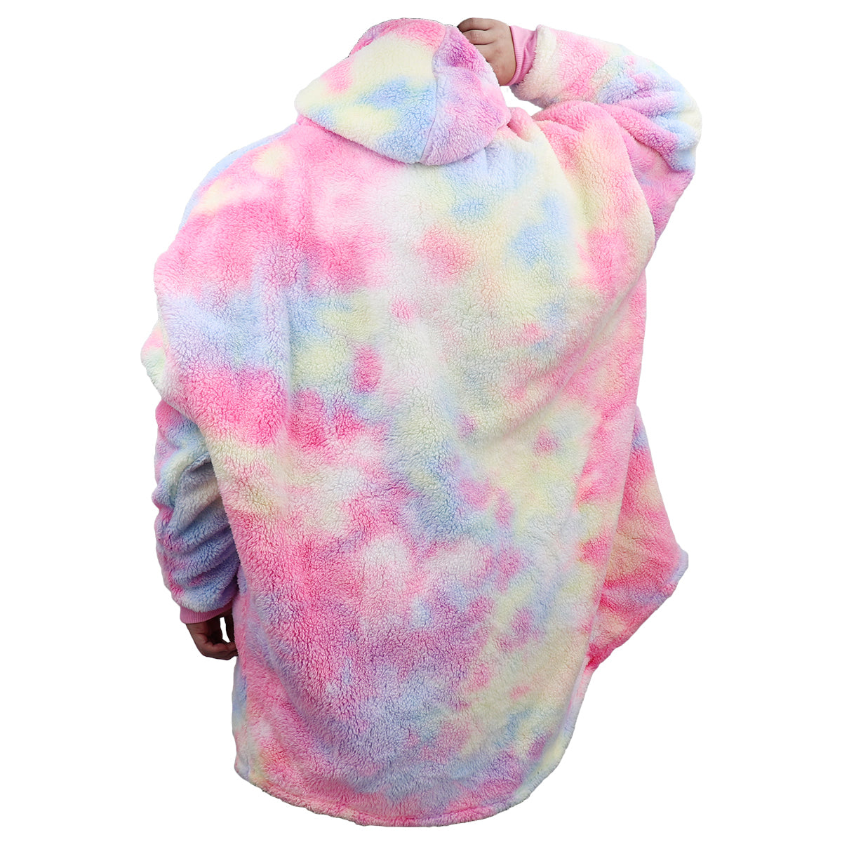 Oversized Soft Pullover Plain Hoodie Warm Fleece Blanket Plush Winter Sweatshirt, Santa, Adult