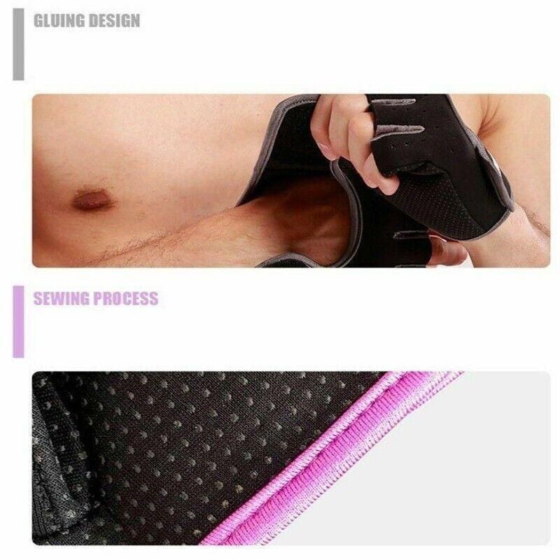 M Size Sports Gloves Weight Lifting Exercise Training Workout Bike Riding Men Women - Black+Grey