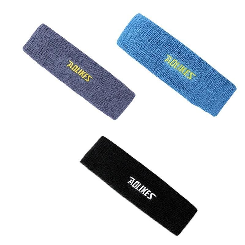Aolikes Headbands Sweatband Cotton Hair Gym Yoga Stretch Sport Sweat Band - Yellow