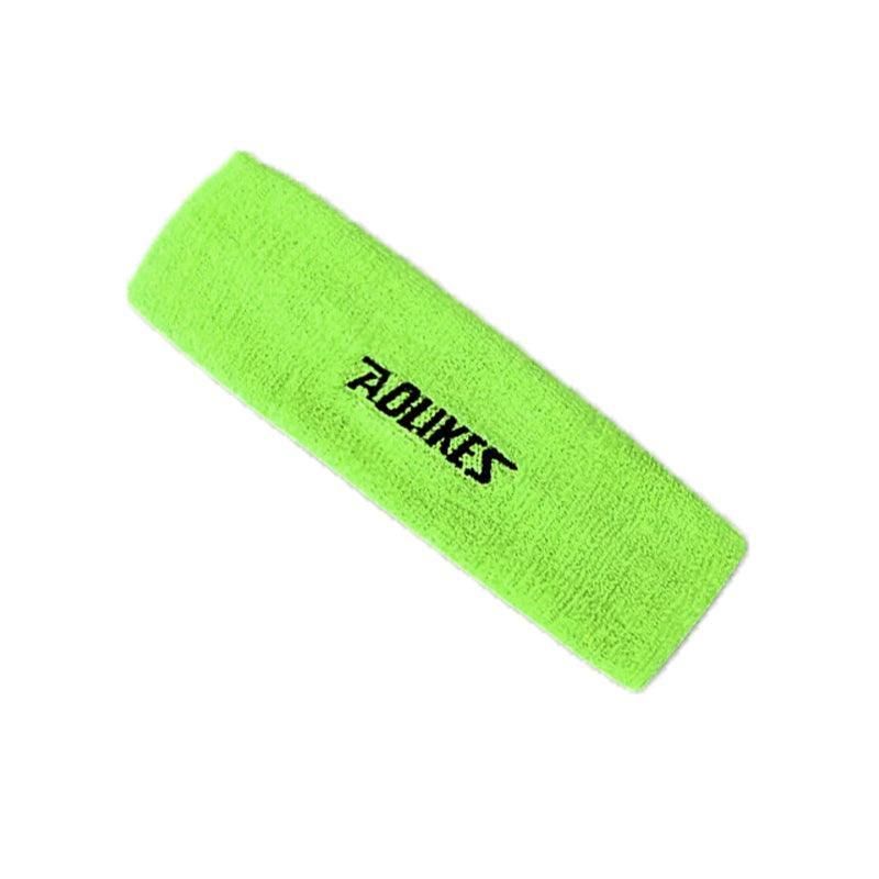 Aolikes Headbands Sweatband Cotton Hair Gym Yoga Stretch Sport Sweat Band - Green