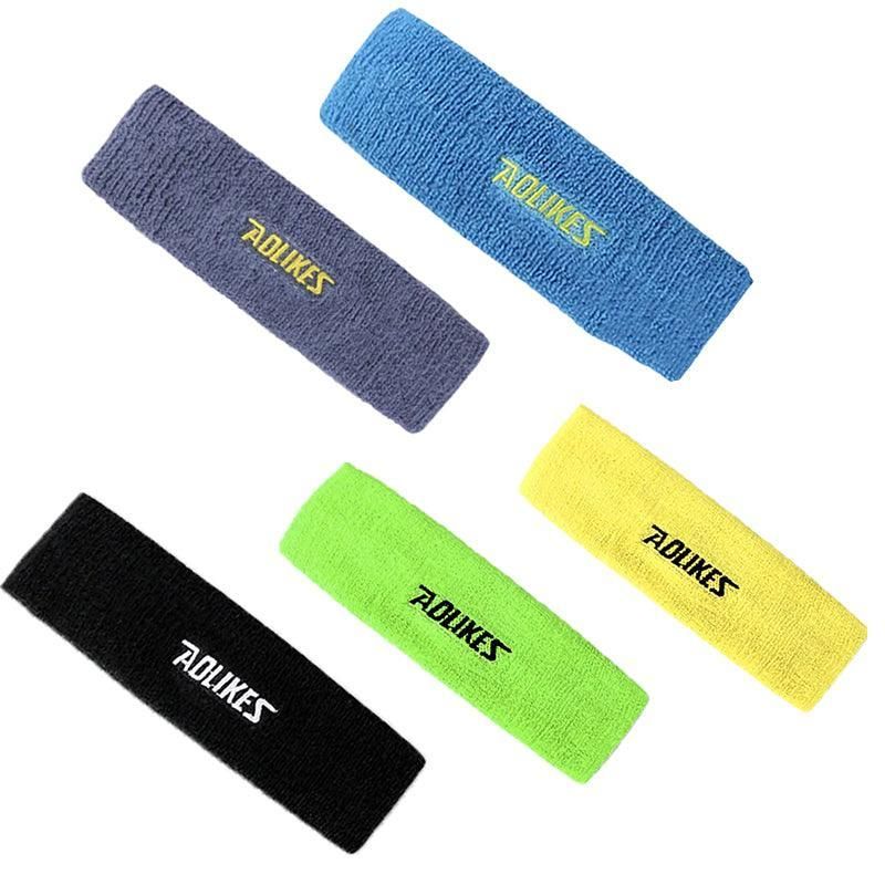 Aolikes Headbands Sweatband Cotton Hair Gym Yoga Stretch Sport Sweat Band - Green