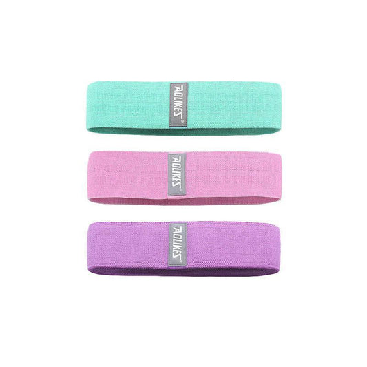 Aolikes Set 3 Resistance Booty Bands Hip Circle Loop Bands Workout Exercise - Set of 3 (Light Grey,Grey,Black) with Bag