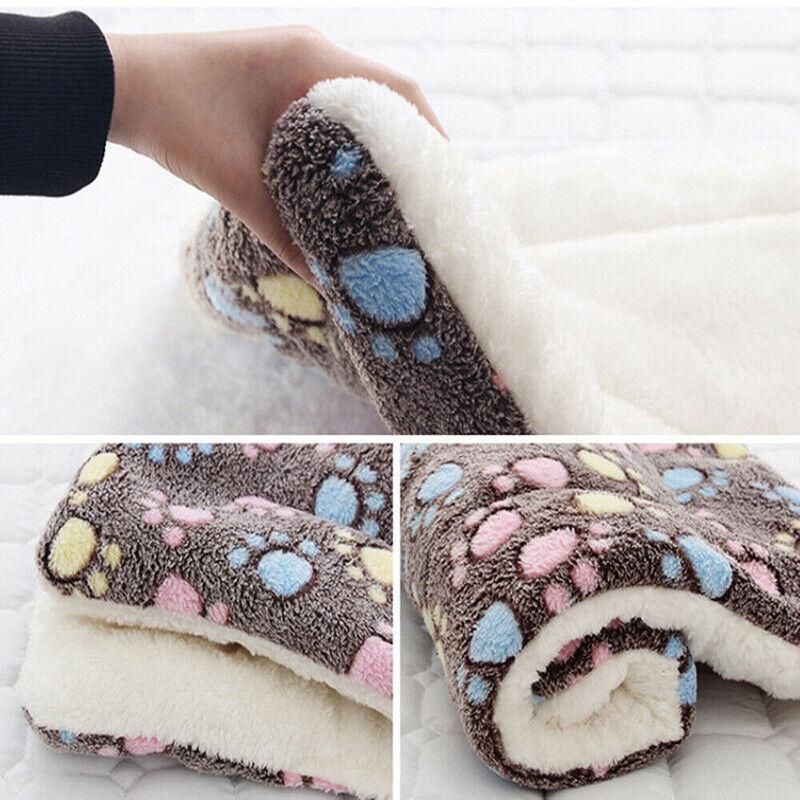 L Size Puppy Dog Cat Cushion Mattress Blanket Bed Soft Warm Pad Winter Kennel House - Navy Cat