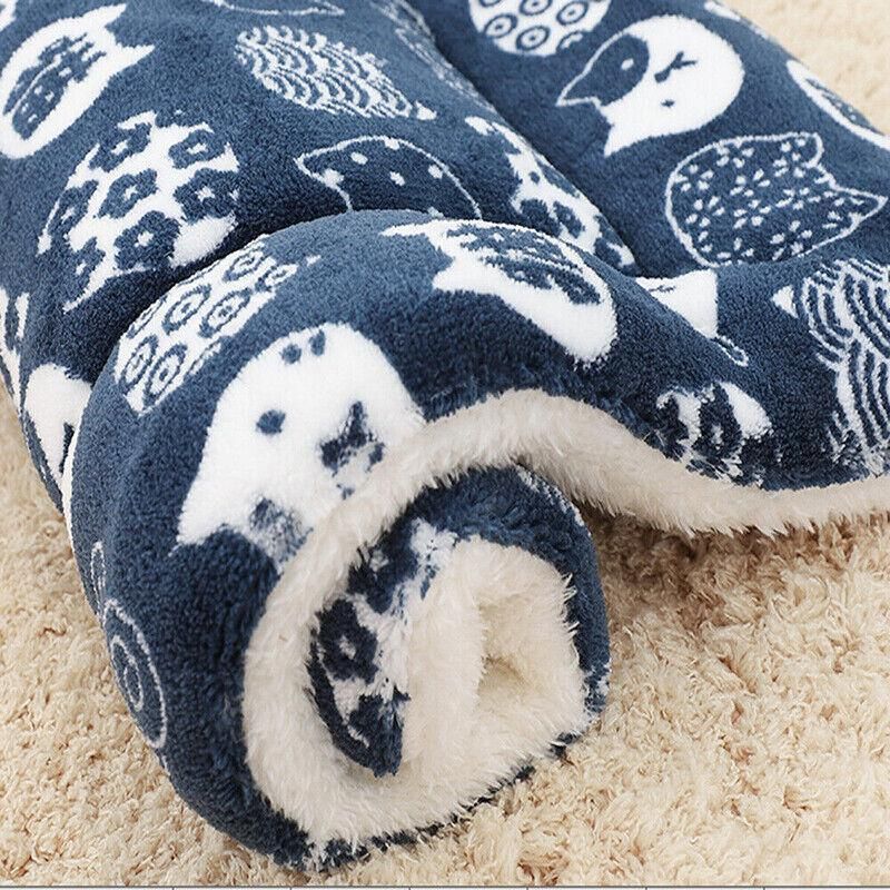 L Size Puppy Dog Cat Cushion Mattress Blanket Bed Soft Warm Pad Winter Kennel House - Pink Bear