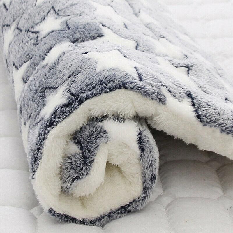 L Size Puppy Dog Cat Cushion Mattress Blanket Bed Soft Warm Pad Winter Kennel House - Pink Bear