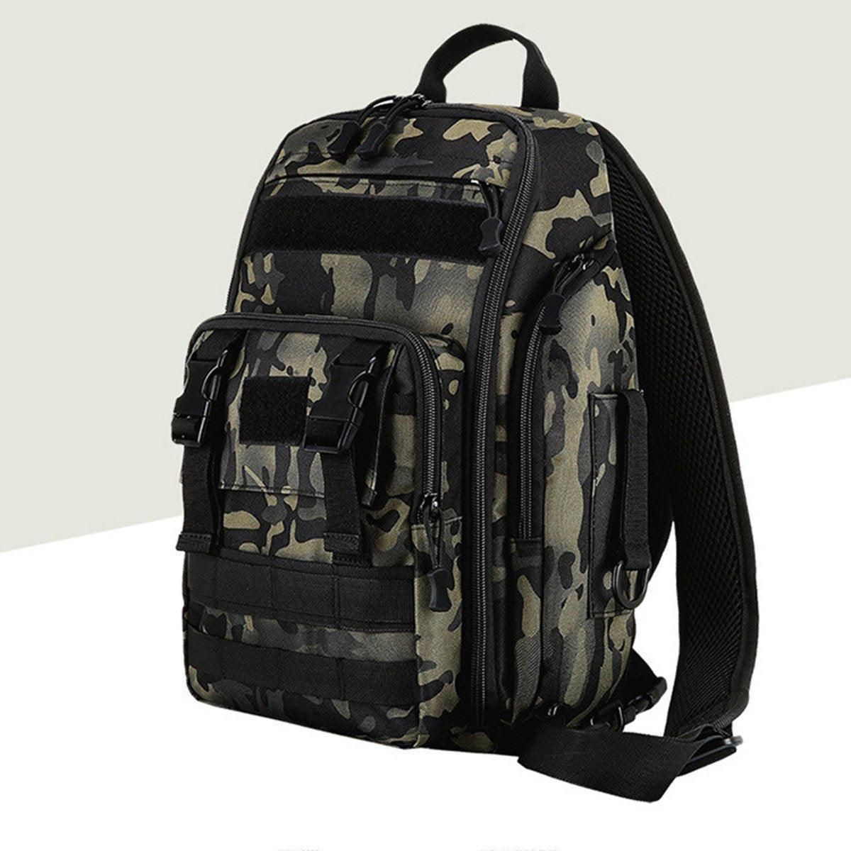 Fishing Tackle Backpack Storage Bag Shoulder Fishing Gear Bags Outdoor Backpack - Black