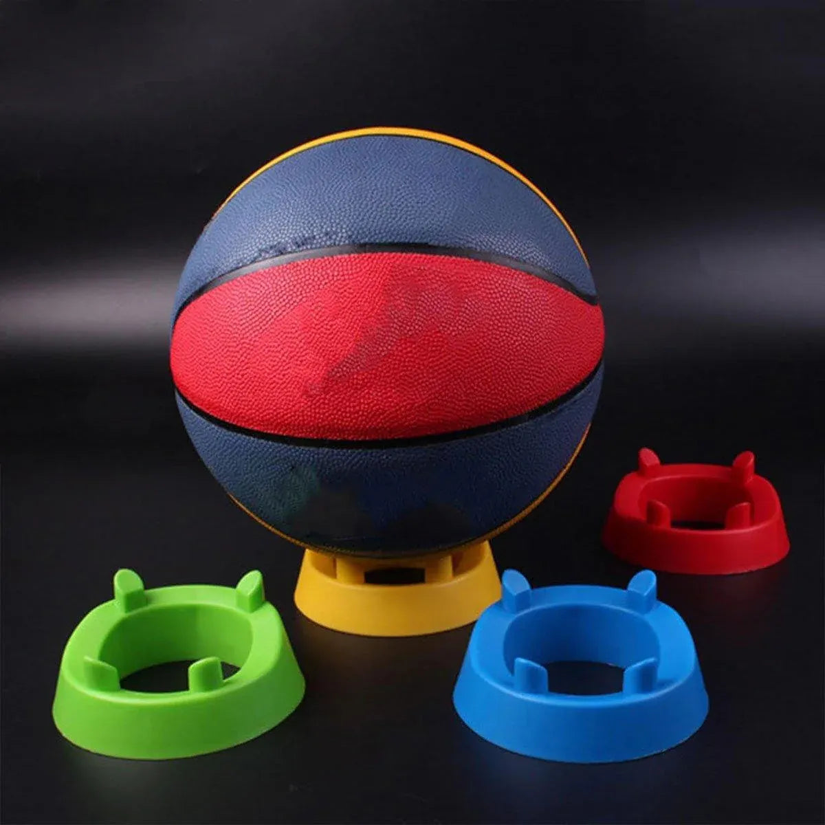 2PCS Football Basketball Volleyball Storage Stand Multi-Functional Ball Holder - Black