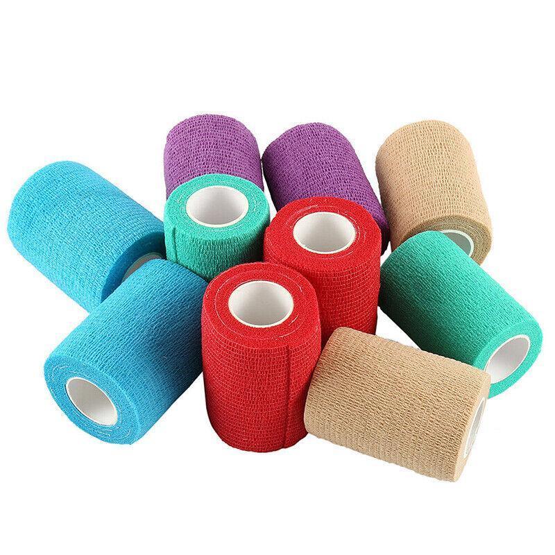 12 Pack Self Adhesive Cohesive Wrap Bandage for Pets and Everyday Protection - 12PCS(5CM*4.5M)