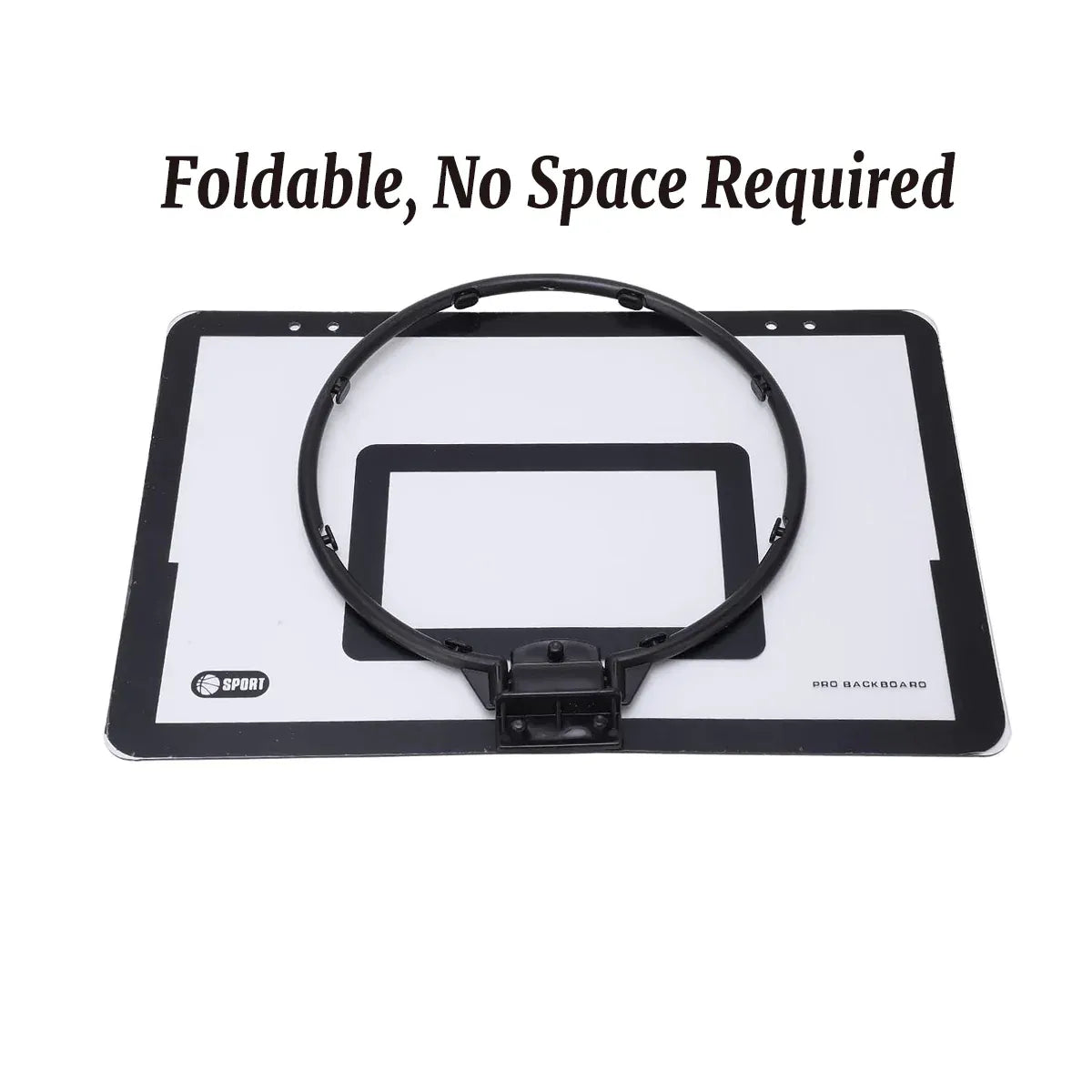 Wall Mounted Foldable Basketball Stand Indoor Outdoor Hoop Frame for Young Players