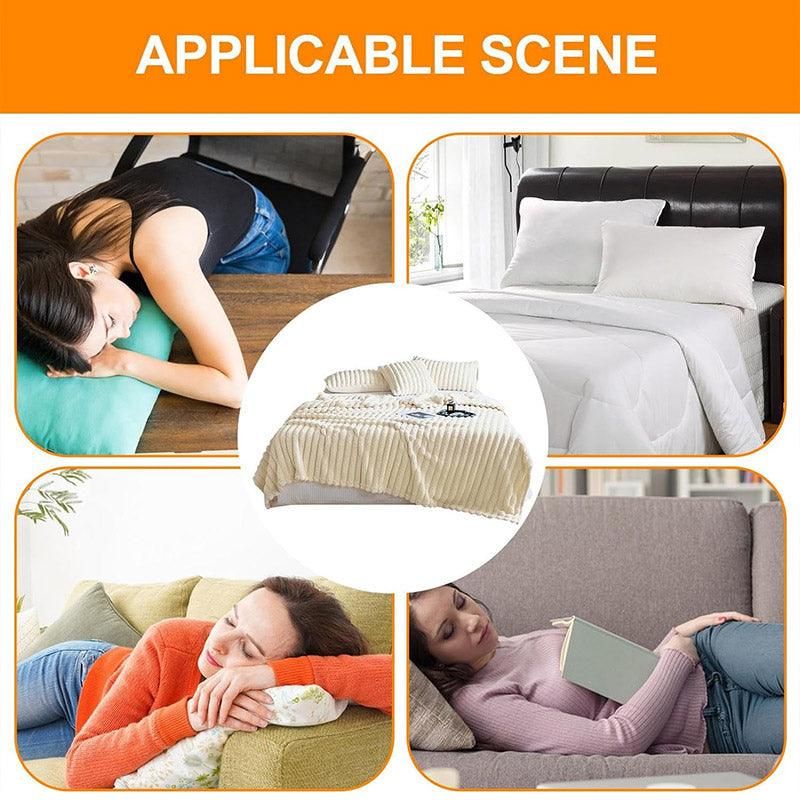 Plush Blanket Leisure Blanket Autumn Winter Warm Nap Throw Soft Cozy - White-100x150cm