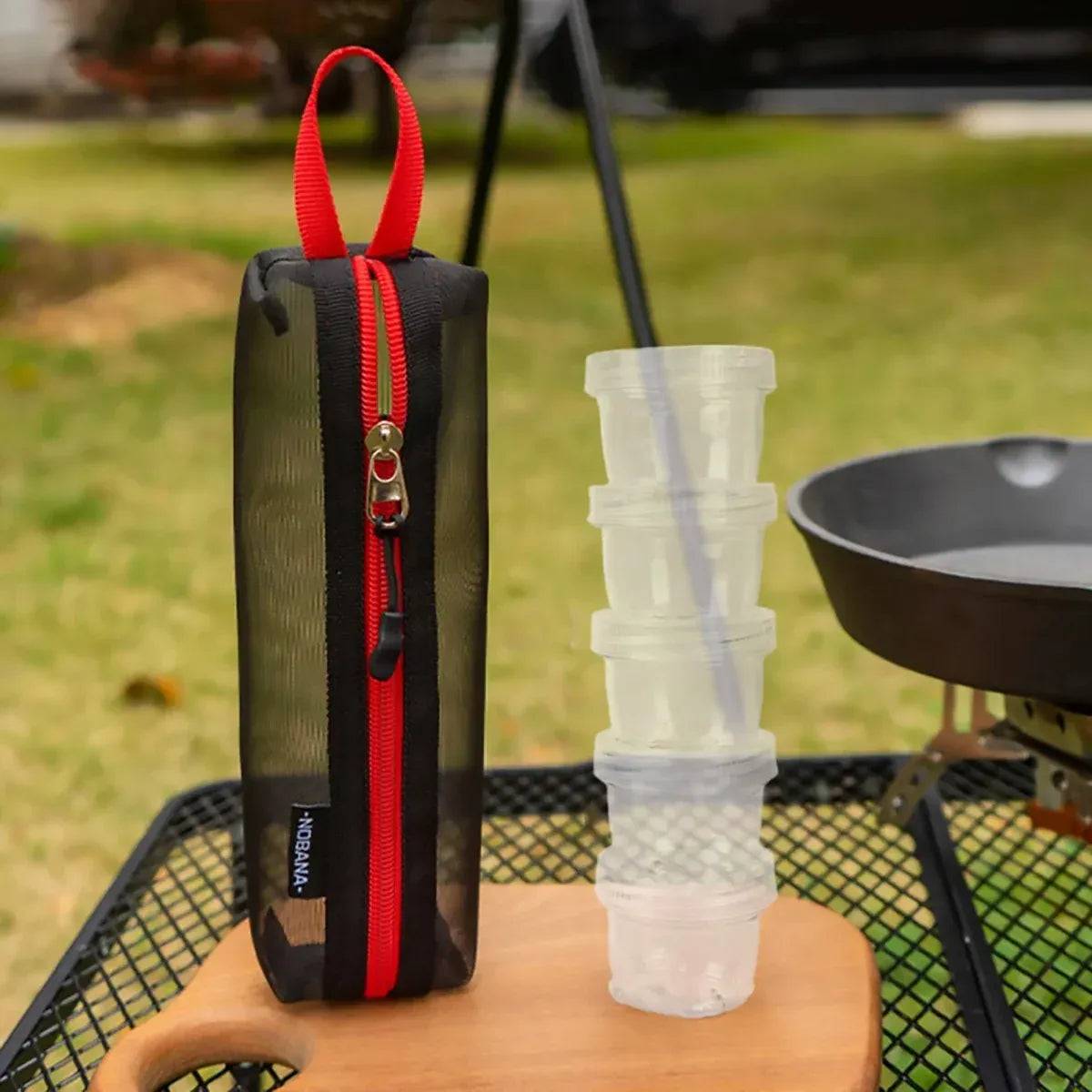 5PCS Outdoor Camping Spice Container Set Travel BBQ Seasoning Storage Box Use - White
