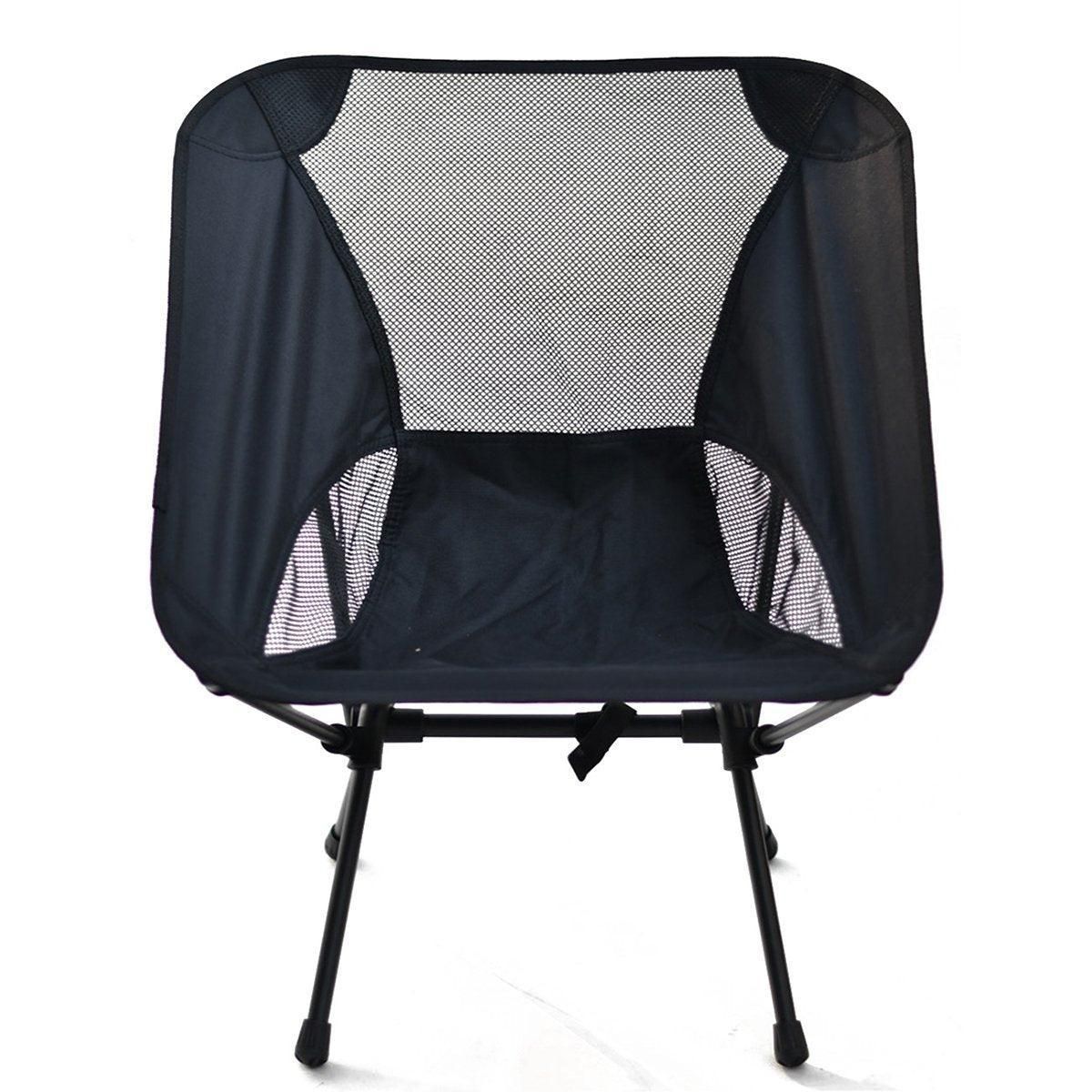 Outdoor Portable Lightweight Folding Camping Chair High Back Fishing Chair - Dark Blue
