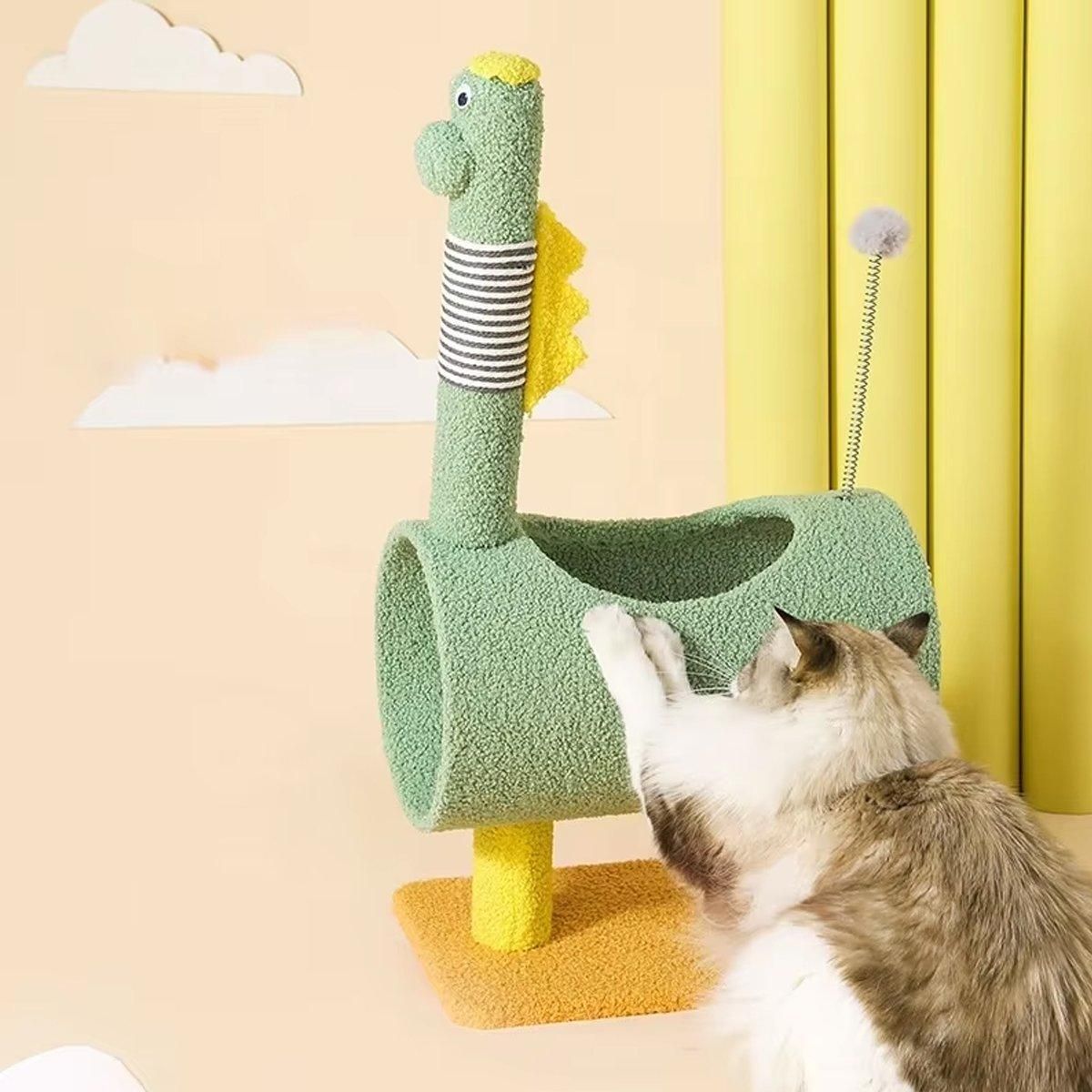 Climbing Frame Cat Scratching Post Jumping Platform Pet Toys for Cats and Kitten - Yellow
