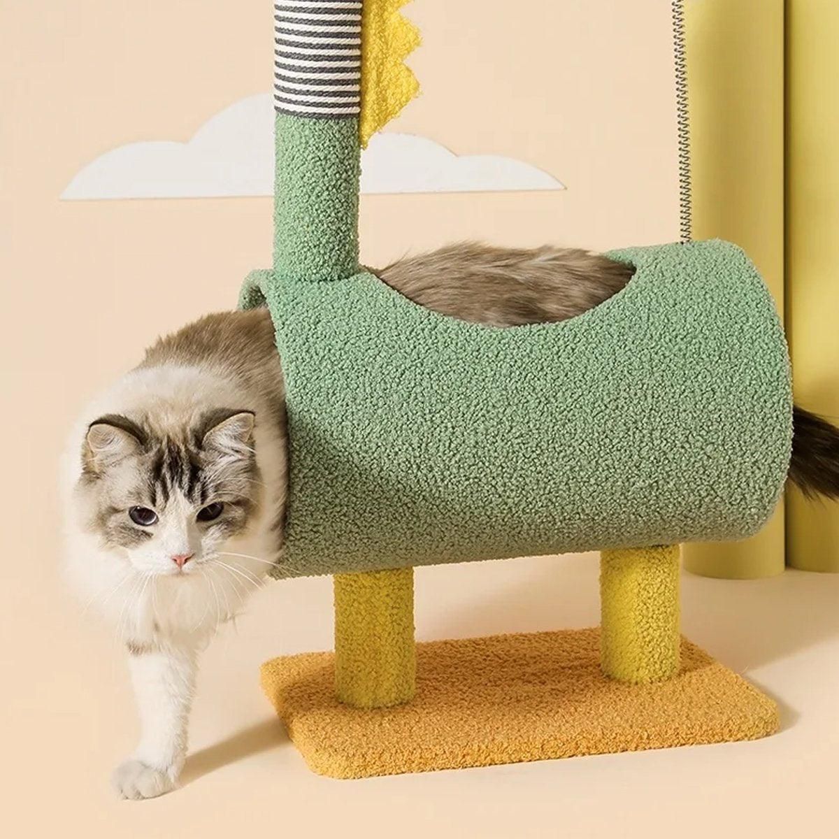 Climbing Frame Cat Scratching Post Jumping Platform Pet Toys for Cats and Kitten - Yellow