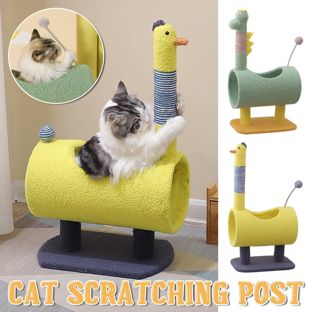 Climbing Frame Cat Scratching Post Jumping Platform Pet Toys for Cats and Kitten - Yellow