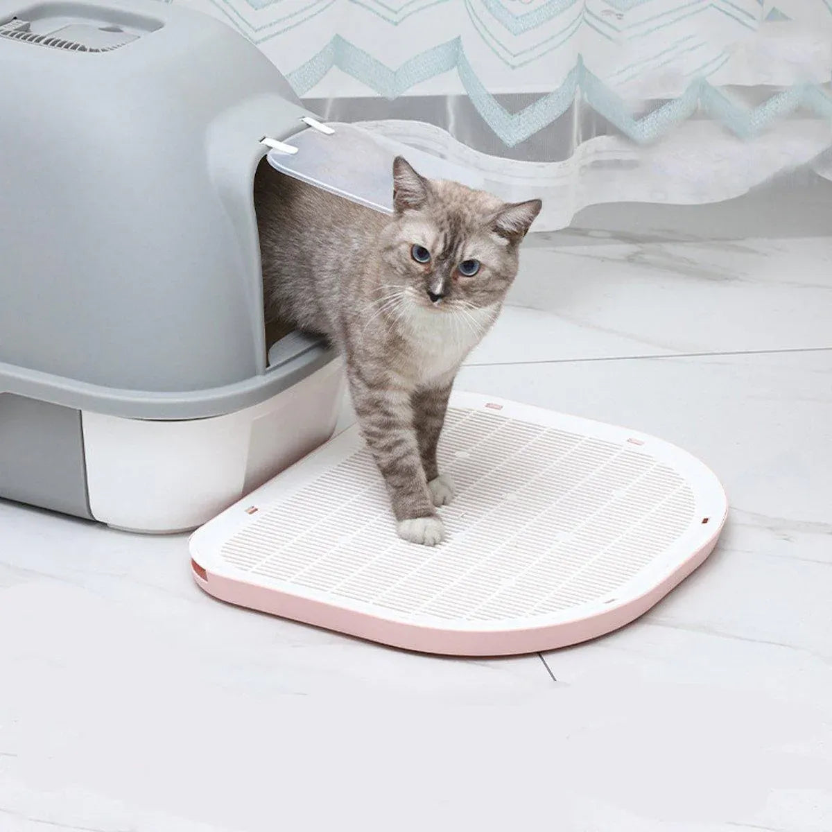 Anti Spill Cat Litter Mat Double Layer Pet Toilet Mat for Litter Box - Green