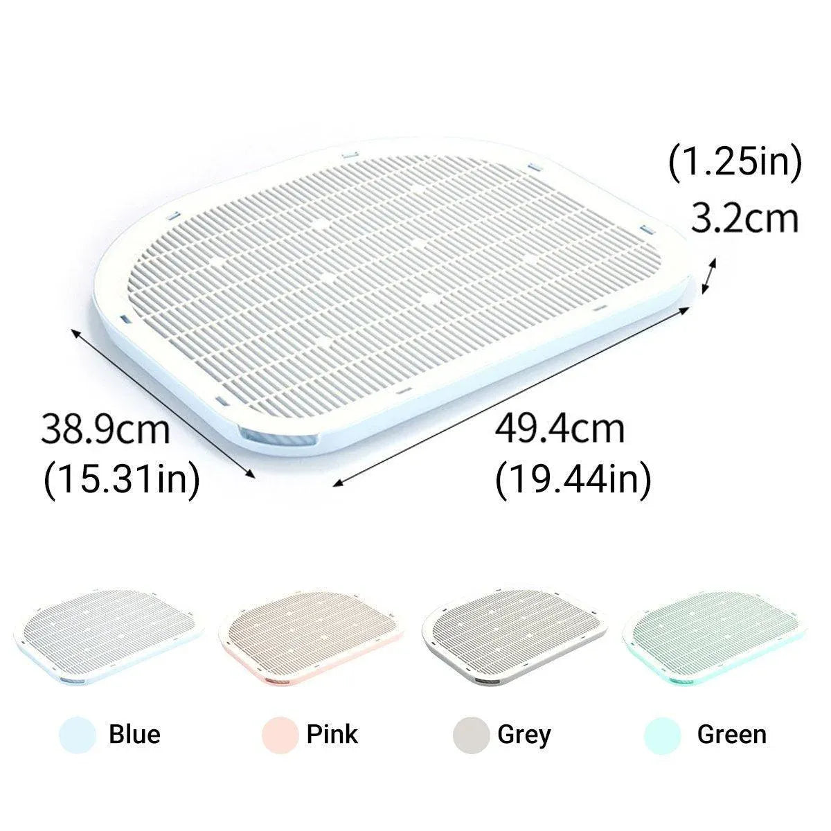 Anti Spill Cat Litter Mat Double Layer Pet Toilet Mat for Litter Box - Pink