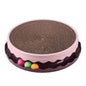 Cat Scratcher Turntable Toy Large Round Corrugated Board Nest Scratch Resistant - Pink