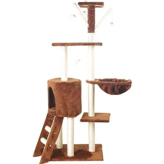 Cat Tree Scratching Post Gym House Condo Scratcher Furniture Tower - Brown