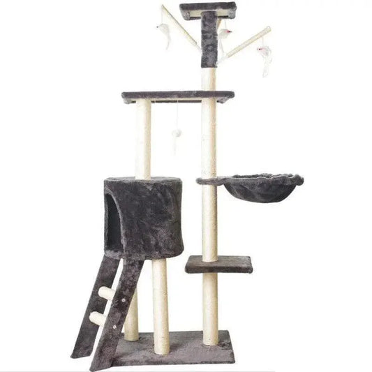 Cat Tree Scratching Post Gym House Condo Scratcher Furniture Tower - Grey