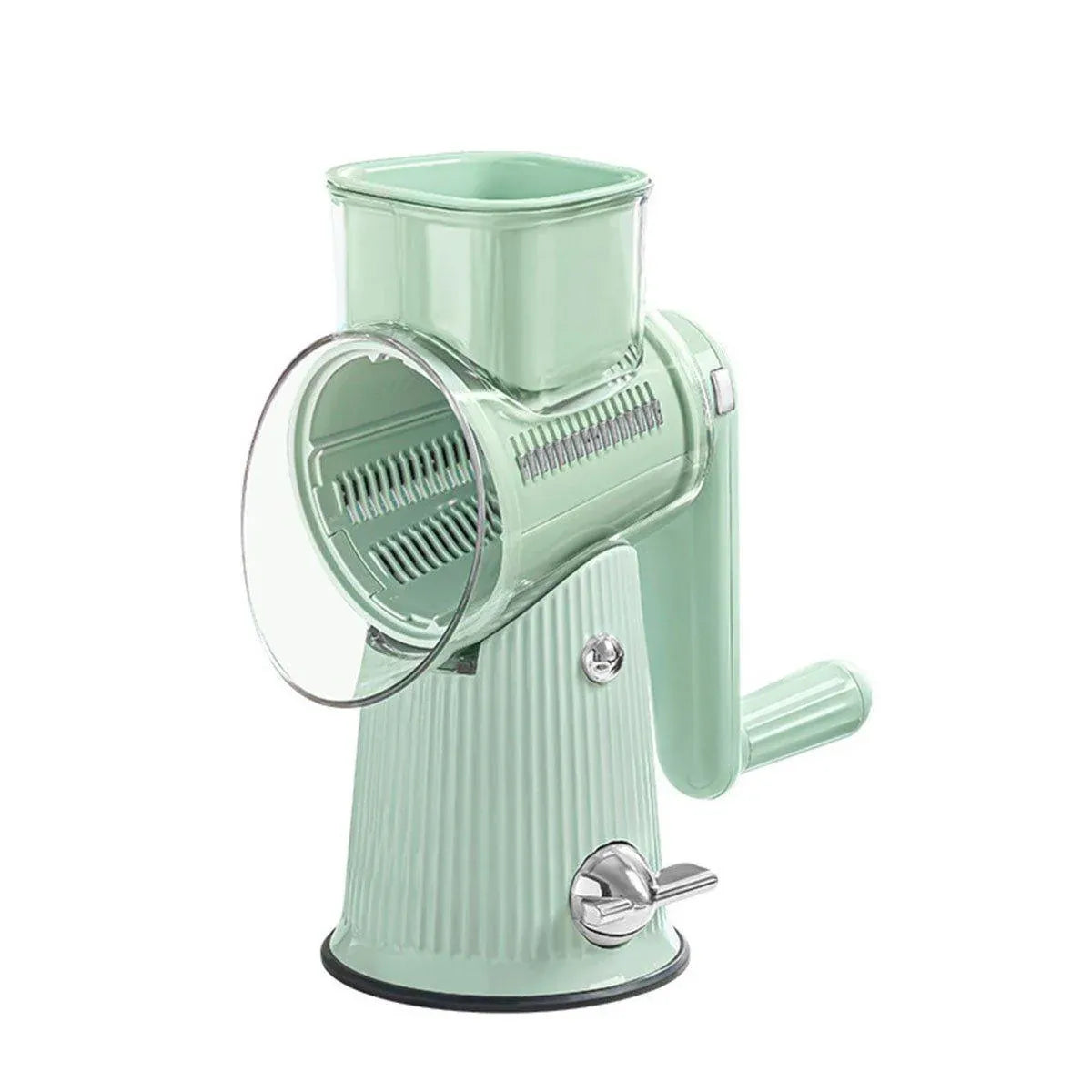 Multifunctional Vegetable Cutter Drum Slicer Kitchen Hand Cranked Grater Tool - Green