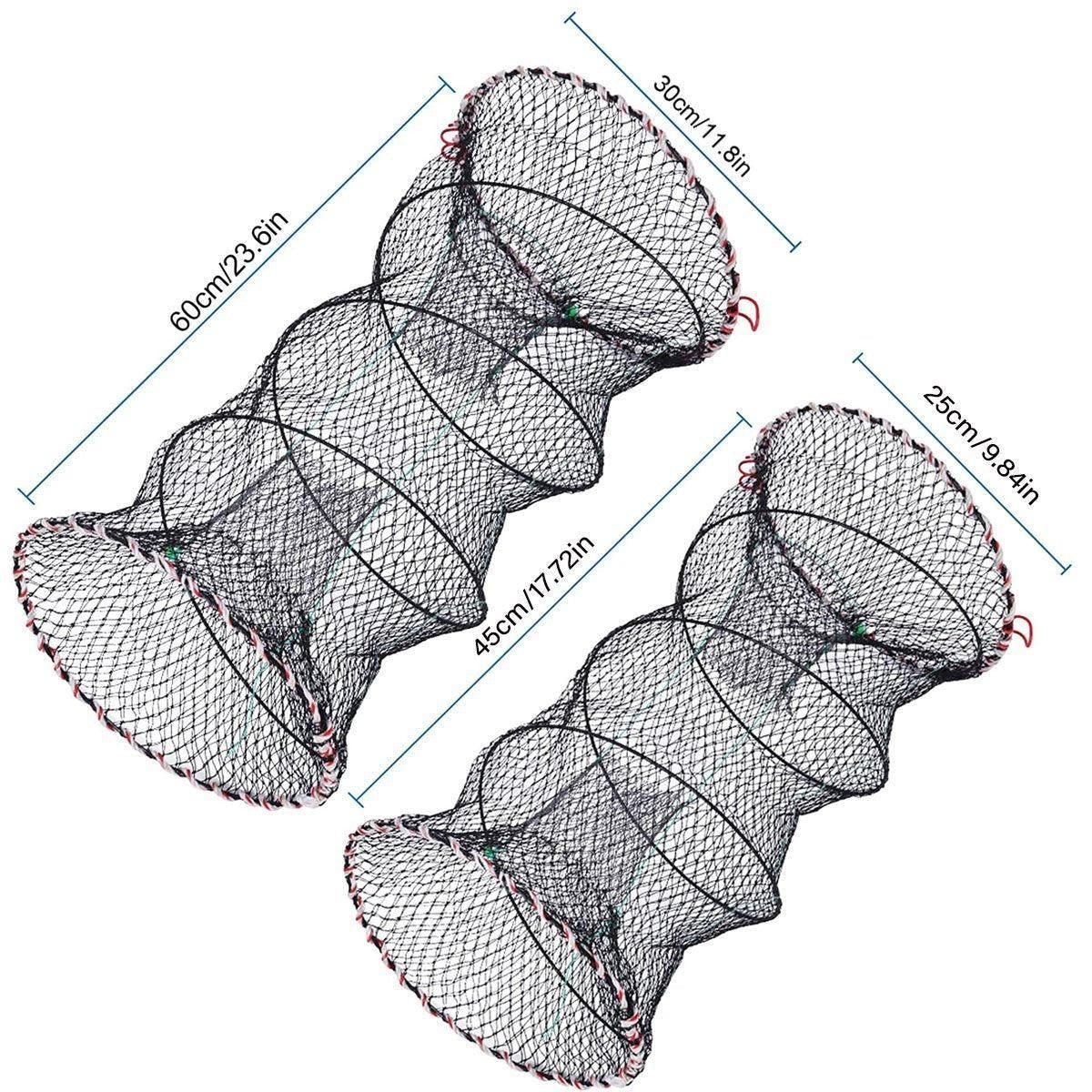 2PCS Shrimp Crab Lobster Fishing Net Fish Trap Cage for Carp Crucian Breeding
