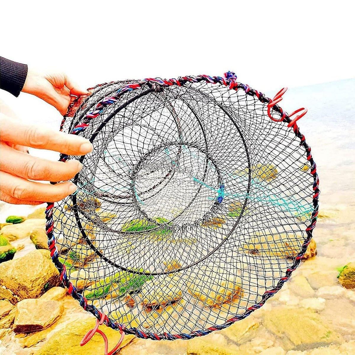 2PCS Shrimp Crab Lobster Fishing Net Fish Trap Cage for Carp Crucian Breeding