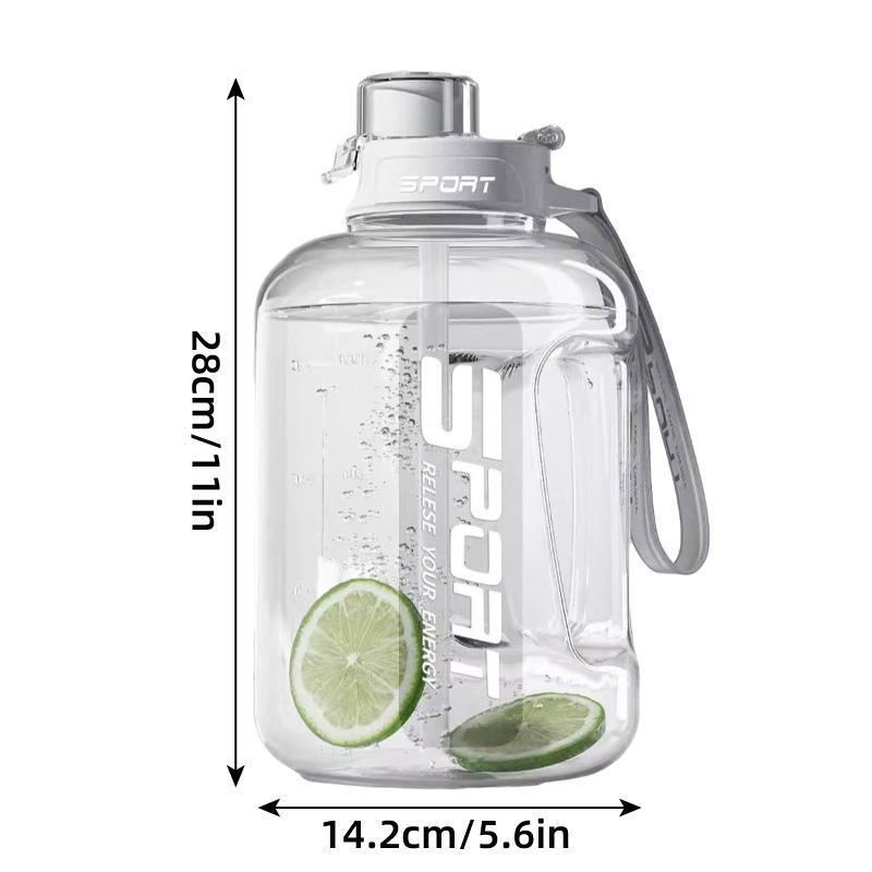 Large Capacity Water Cup Fitness Sports Water Bottle for Gym Outdoor Activities - White