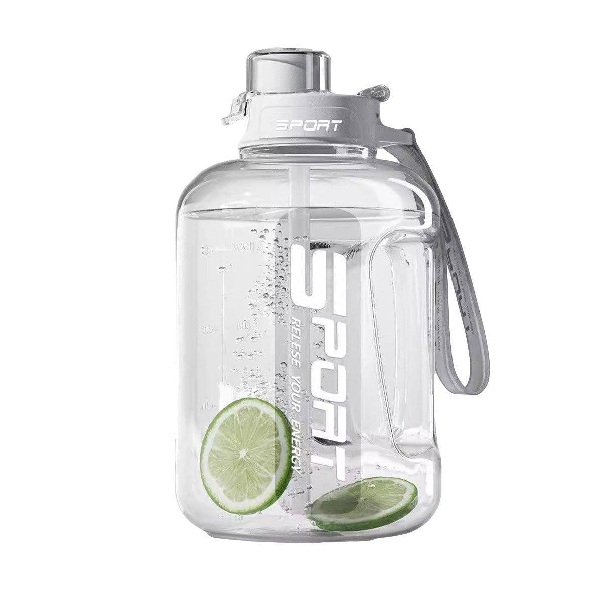 Large Capacity Water Cup Fitness Sports Water Bottle for Gym Outdoor Activities - White