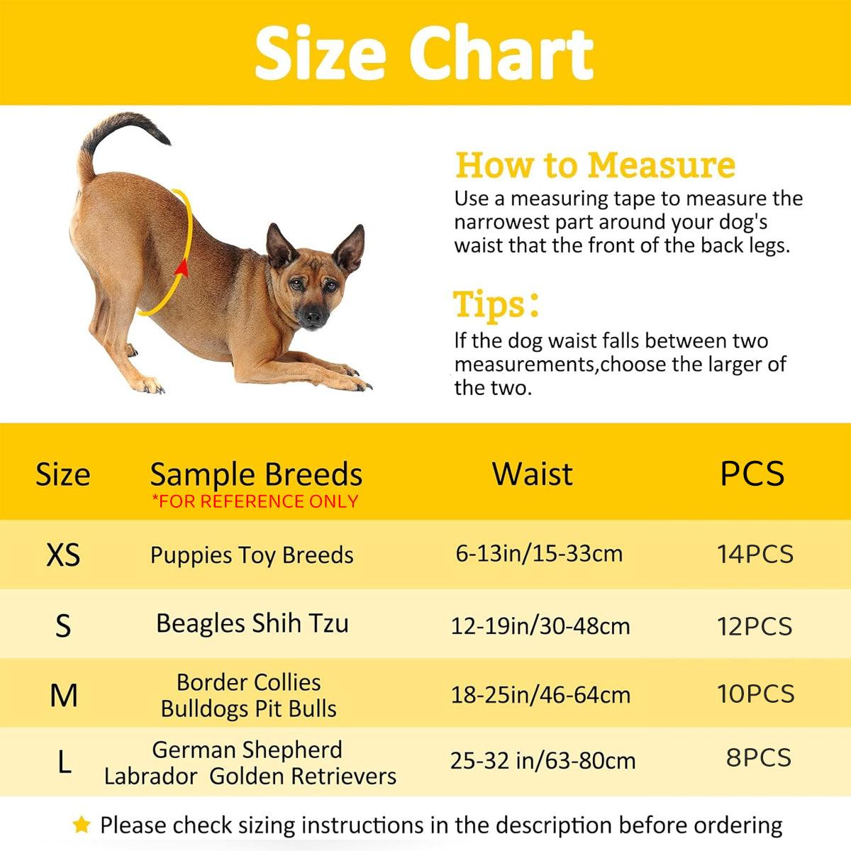 Male Dog Diapers Physiological Pants for Dogs Leakproof Diaper Pants Male Pets - XS-14PCS