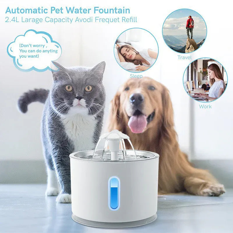 LED Pet Water Fountain 24L Automatic Drinking Dispenser for Cats and Dogs