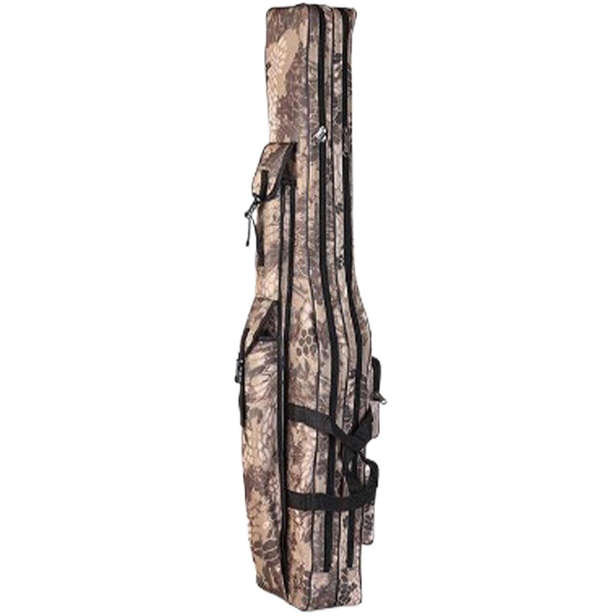 130cm Big Belly Fishing Tackle Bag Rod Storage Carry Case Outdoor Fishing Bag - Deep blue camouflage