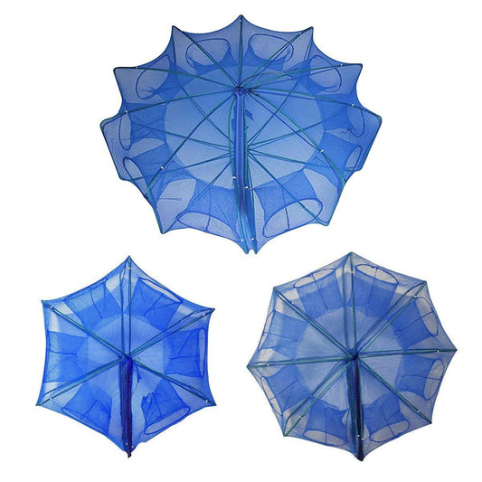 6/8/10 Holes Fishing Net Small Foldable Square Folding Shrimp Eel Lobster Trap - 6Holes
