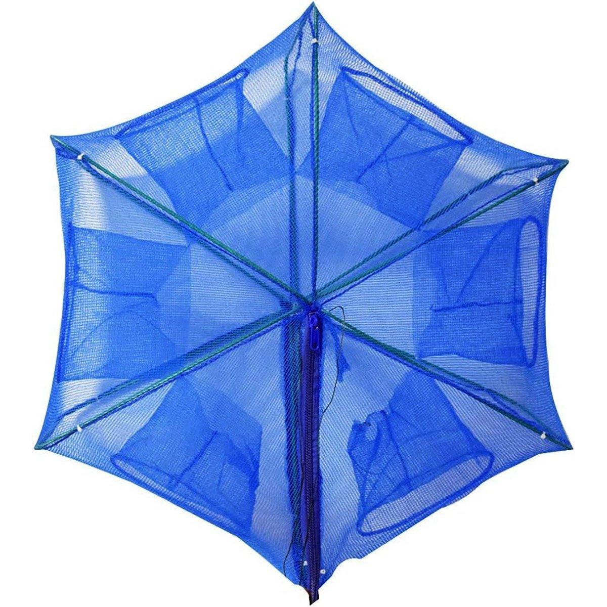 6/8/10 Holes Fishing Net Small Foldable Square Folding Shrimp Eel Lobster Trap - 8Holes