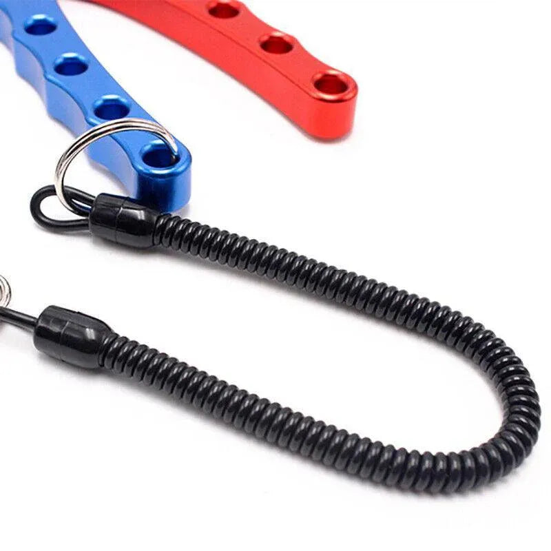 Aluminium Fishing Pliers Hook Remover Line Cutter Braid Mono Split Ring Fish Grip - Blue+Silver