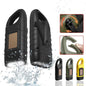 Hand Crank Solar Powered Rechargeable Led Camping Emergency Flashlight - Black