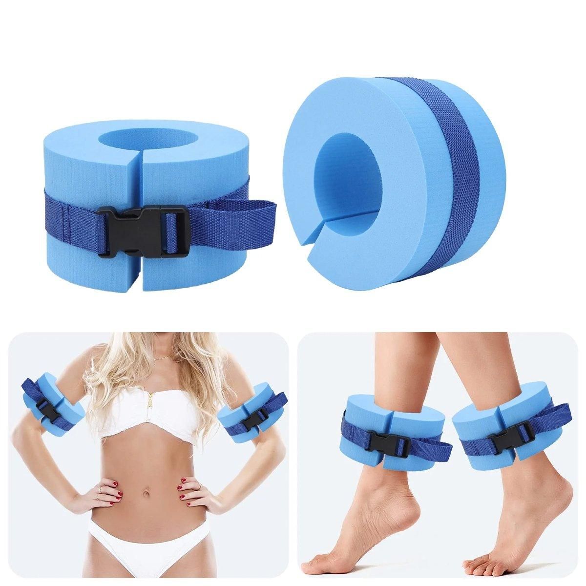 2pcs Swimming Gear Arm Floats Big Buoyancy Water Sports Tie Legs and Feet Rings
